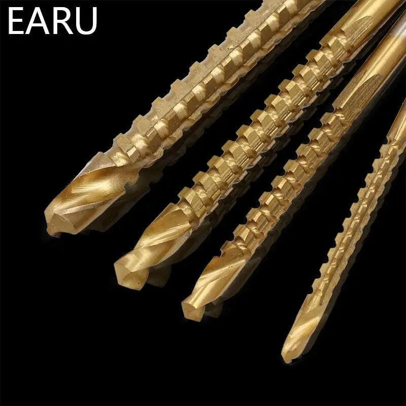 EARU- 3-8mm Titanium Coated HSS Drill Bit 6PCS/LOT - electrical center b2c
