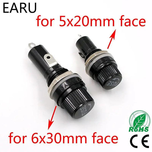 EARU- 5PCS/LOT 5*20mm 6*30mm Glass Fuse Holders - electrical center b2c