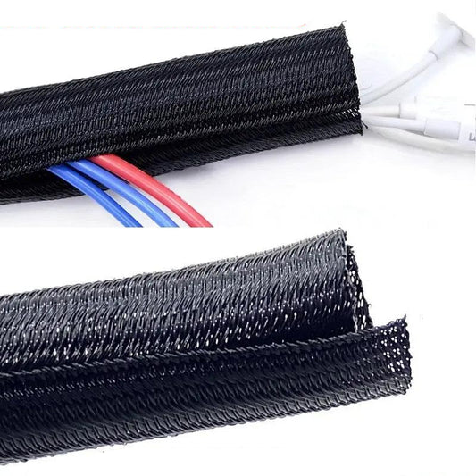 Expandable Cable Sleeve| PET Braided Wire Wrap 1M/3M/5M optional - electrical center b2c