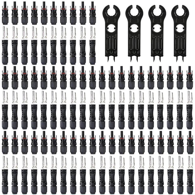 Free shipping PV Solar Connector Stecker Kit For 1500V30A Solar Panel Cable Branch DC Connectors Connect Tool Crimping pliers