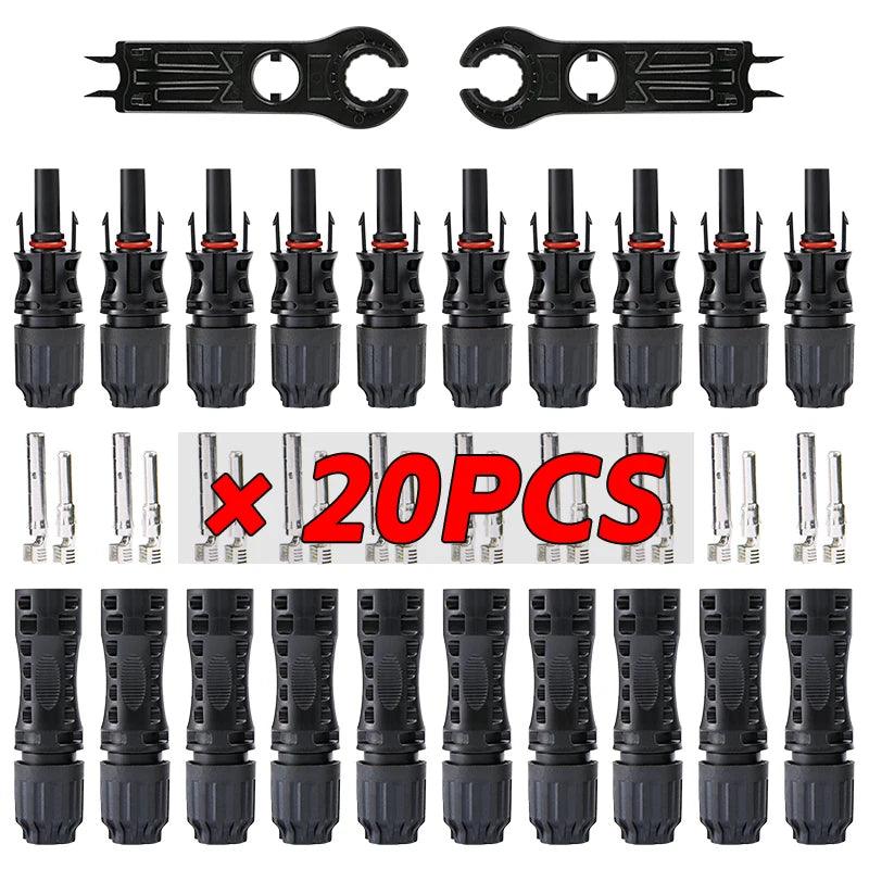 Free shipping PV Solar Connector Stecker Kit For 1500V30A Solar Panel Cable Branch DC Connectors Connect Tool Crimping pliers