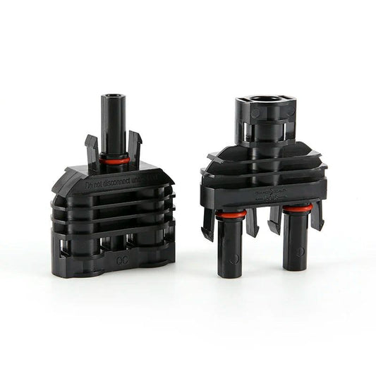 Free Shipping QC4-Y-50A 2 to 1 T Branch PV Connector 1500V IP68 Solar Stecker MMF+FFM Solar Panel Connectors 2 in 1 out