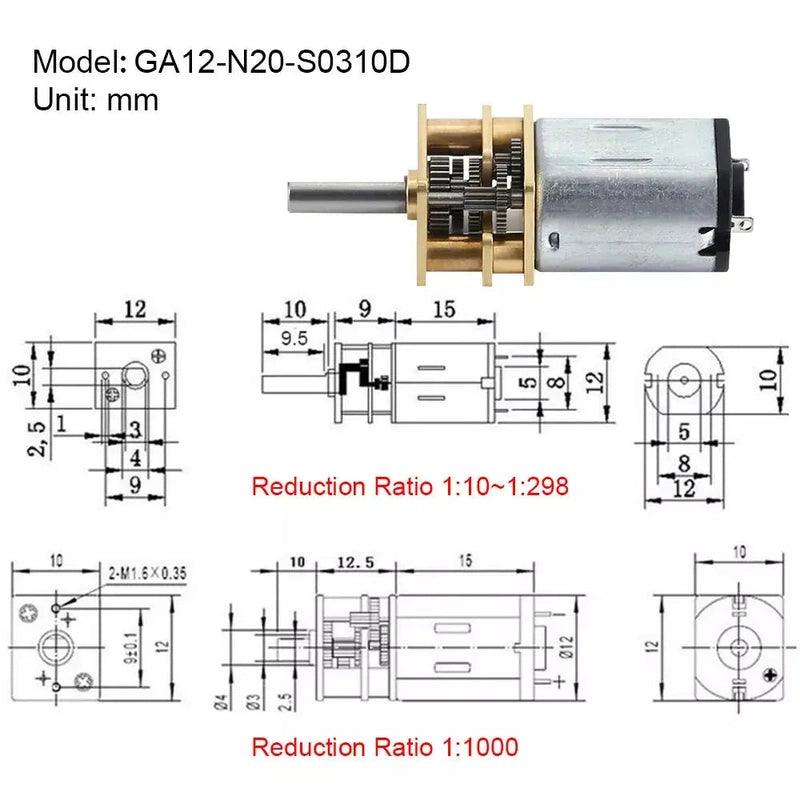 dc 12v gear motor,dc motor ga12 n20