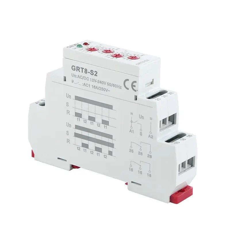 GEYA- GRT8-S Asymmetric Cycle Timer Relay| AC/DC12V-240V optional - electrical center b2c,din rail timer relay