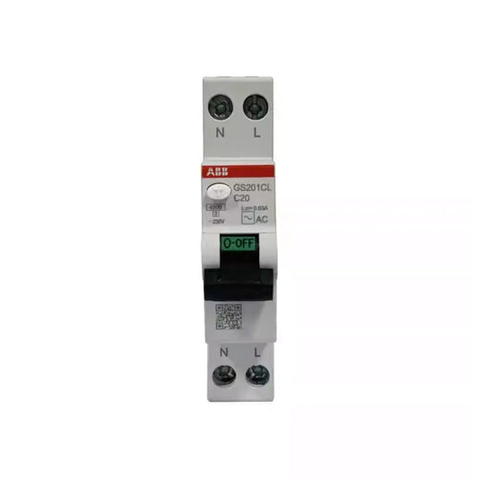 abb gs201cl, 1p+n rcbo, 30ma type a breaker, residual current circuit breaker, abb漏电保护, 1 module rcbo, 16a 30ma breaker, 20a rcbo, household safety switch, din rail rcbo, overload protection