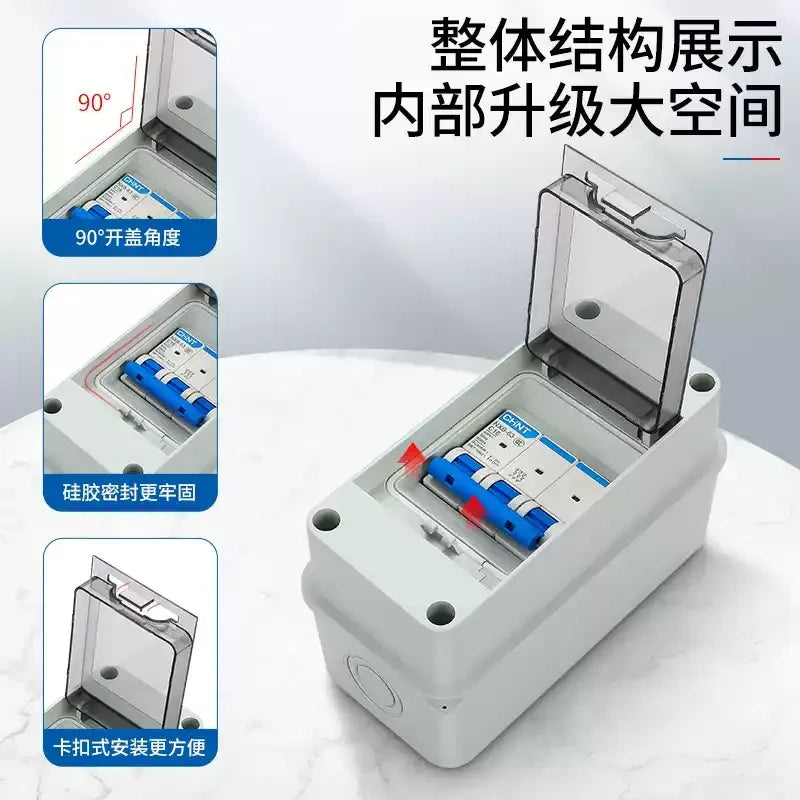 IP65 Waterproof Distribution Box 2‑24 Ways Surface‑Mount MCB RCCB Enclosure