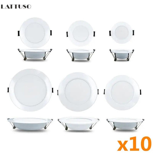 LATTUSO- 10pcs/lot Led Downlights 220V Ceiling Light| 3W-15W Cold/Warm light optional - electrical center b2c