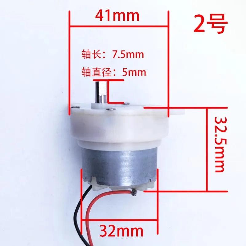 47572399456449Milk Shaker Reducer Motor 380 DC 1000rpm/500rpm/300 rpm, DC 3.7V with Metal Iron Gears Inside