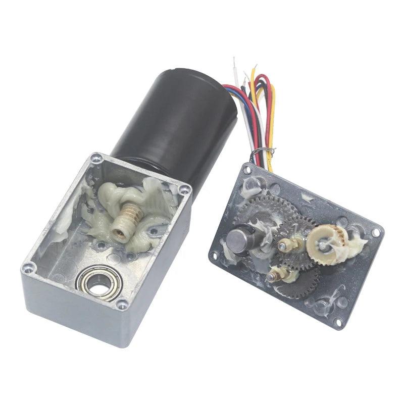 New High Torque Worm Gear Right Angle Reduction Motor 5840-31ZY DC 12V 260rpm Speed Regulation/Positive And Negative Rotation
