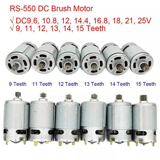 high torque dc motor,hz motor rs550ph 18v,18V MOTOR RS550,motor rs550 18v 12 teeth,rs550 motor 12v 9teeth
