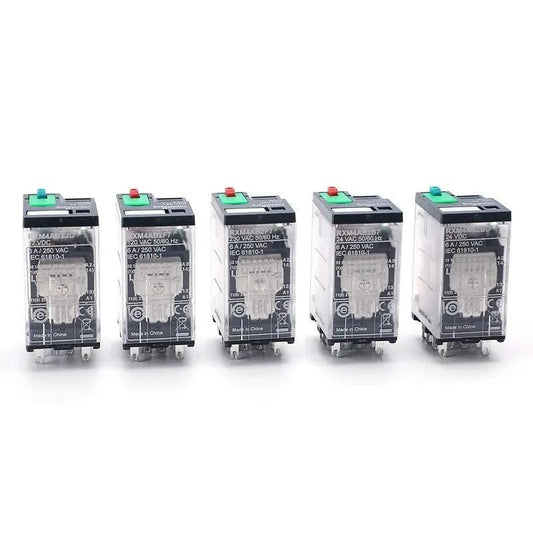 SCHNEIDER- 5pcs/lot RXM Series Miniature Plug-in Relays with LED - electrical center b2c