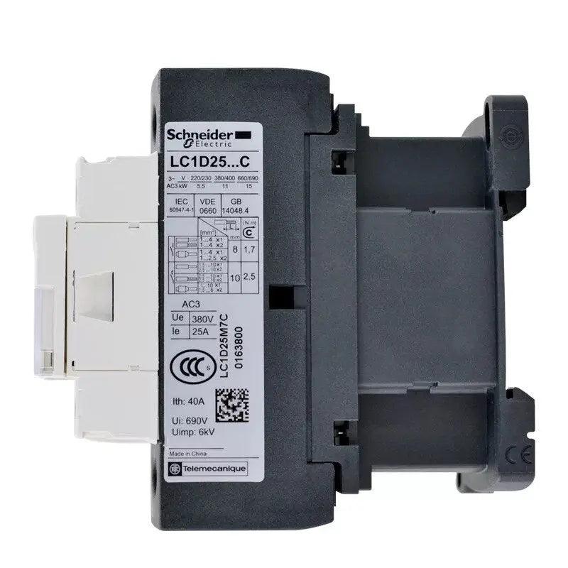 Schneider- TeSys D 3-pole Contactors-Motor Control | LC1D25*7C AC24V-380V optional - electrical center b2c