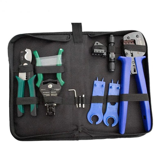 Solar Crimper Tools Kit For Cable Solar Terminal Crimper +Wire Cutter+ Wire Stripper+spanner Wrench + Solar Connector