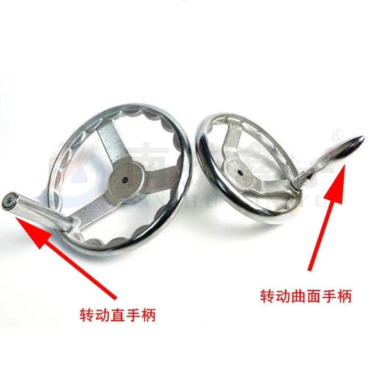 Solid Metal Handwheel 5 6 7 8 10 Inch Milling Machine CNC Lathe 3D Printer Spoke Turnable Handle Wavy Bakelite Cast Iron Chrome