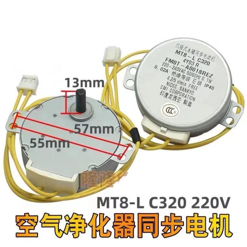 Synchronous Motor For Air Purifier MT8-LC320 Claw Pole Permanent Magnet Synchronous Motor AC 220V-240V 0.02A 4.2/5r/min