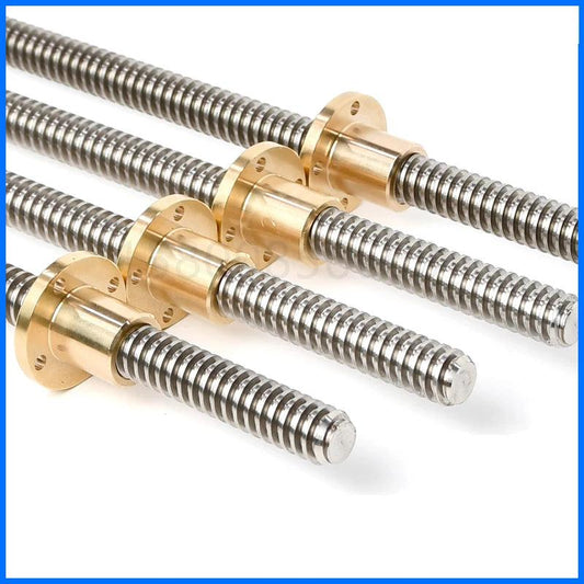T16 Lead Screw 16mm Trapezoidal Screw With Brass Nut 100mm 150mm 250mm 450mm 550mm Lead 3/4/8mm for 3D Printer Stepper Motor,t16 lead screw,t16 lead screw brass nut,t16 trapezoid screw nut