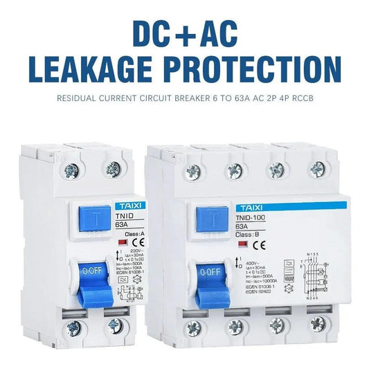 TAIXI- Charging Pile Type B/A/AC 2P 4P RCCB Leakage Protector - electrical center b2c