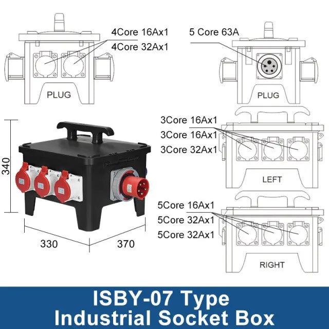 TAIXI- Outdoor Waterproof Industrial Portable Socket Box With MCB RCBO - electrical center b2c