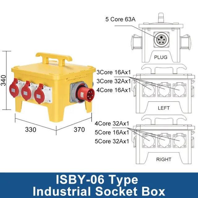 TAIXI- Outdoor Waterproof Industrial Portable Socket Box With MCB RCBO - electrical center b2c