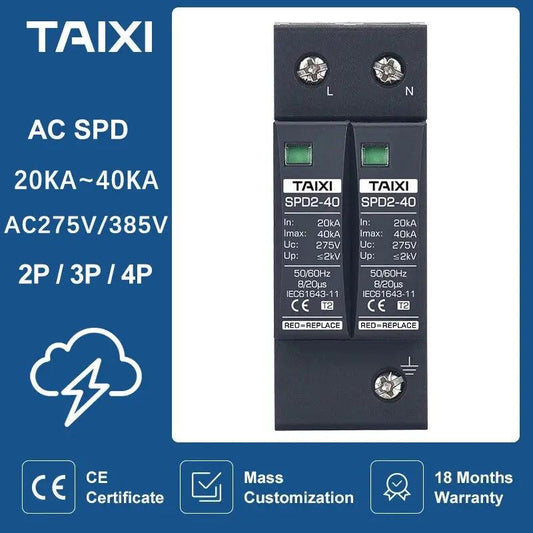 TAIXI- Surge Protective Device AC 20KA~40KA Surge Protector - electrical center b2c