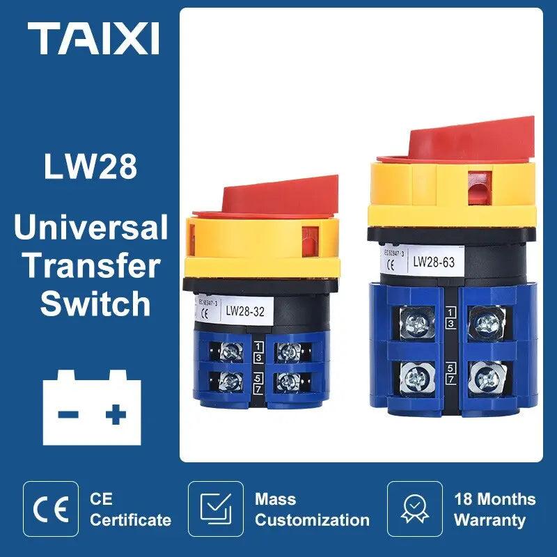 TAIXI- Universal Transfer Switch On Off LW28 Type Change Over Switch - electrical center b2c,lw28-20