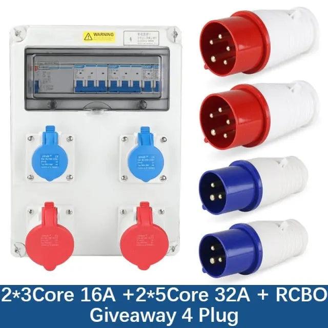 TAIXI- Waterproof Industrial Socket Box Outdoor With MCB RCBO Switch - electrical center b2c