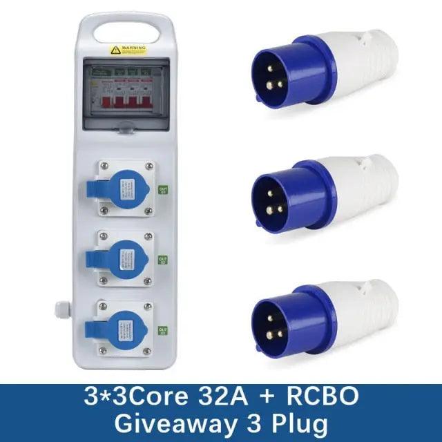 TAIXI- Waterproof Industrial Socket Box Outdoor With MCB RCBO Switch - electrical center b2c
