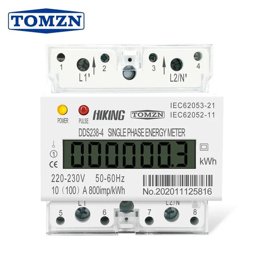TOMZN- 30(100)A Energy Meter| Single phase Din rail type - electrical center b2c