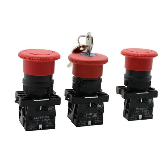 XB2-ES542 XB2-ES145 Rotray Knob Lock Key Switch| 1NC/1NO 1NC optional - electrical center b2c
