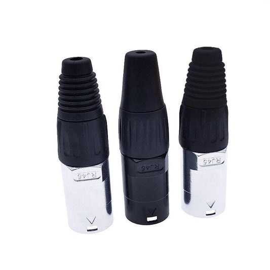 10 piece 8p8c RJ45 net work waterproof connector IP65 D socket panel ethernet connector.