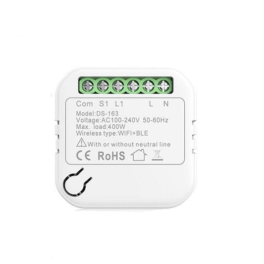 10A WiFi Smart LED Light Switch Relay Breaker Module No Neutral Wire Required Smart Life Tuya Remote Control Alexa Google Home.
