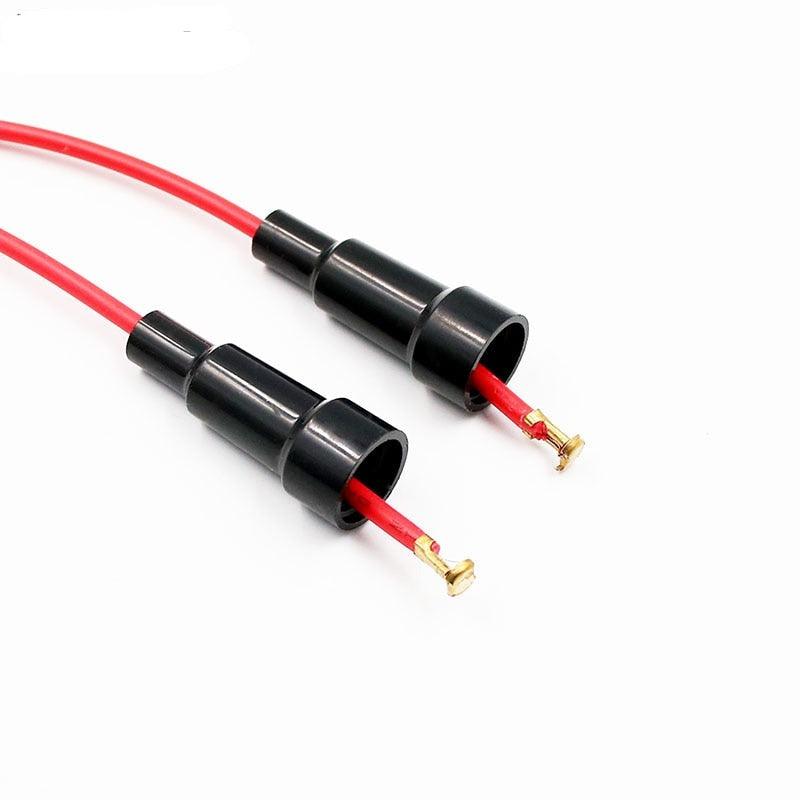 10pcs 5*20mm Glass Fuse Holder Screw Type 5X20mm with 22 AWG Wire Cable 250V Glass Fuse Tube Fuse Casing Case Mount Base.