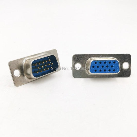 10PCS DB15 connector core VGA Plug connector 2row 3 row hole/pin female Male port socket adapter D Sub DP15.