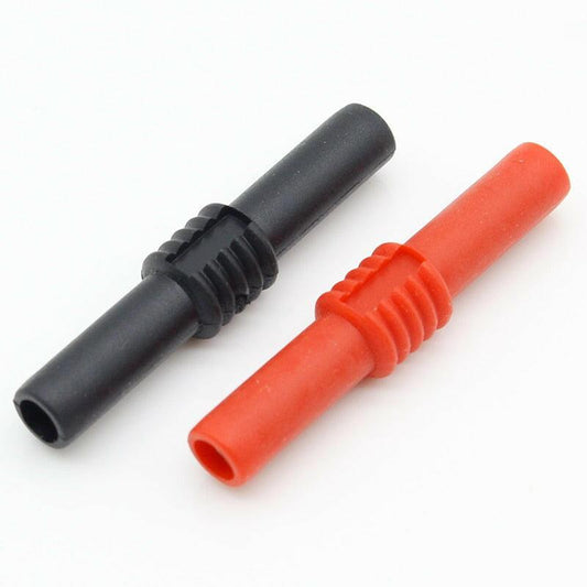 10Pcs Insulated Red and Black 4mm Female to Female Banana Jack Adapter Connector.lot socket connector banana