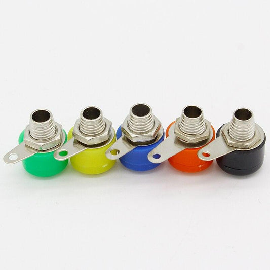 10pcs/lot 4mm banana binding post 4mm banana socket Free shipping 5color/lot.