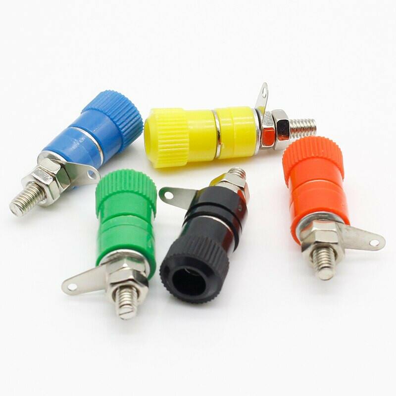 10PCS/LOT Terminal Blocks 4mm Amplifier Terminal Connector Binding Post Banana Plug Jack Mount.lot socket connector banana
