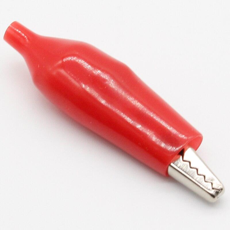 12Pcs Insulation Metal Alligator Clip Electric Test 45MM Lead colorful Red Black Blue Green White Yellow small crocodile clip.