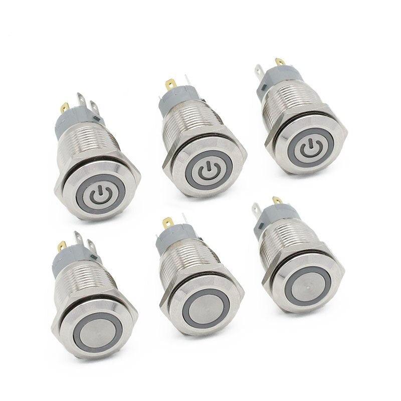 16mm 2 Dual Color RGB LED Light Switch 3-380V.