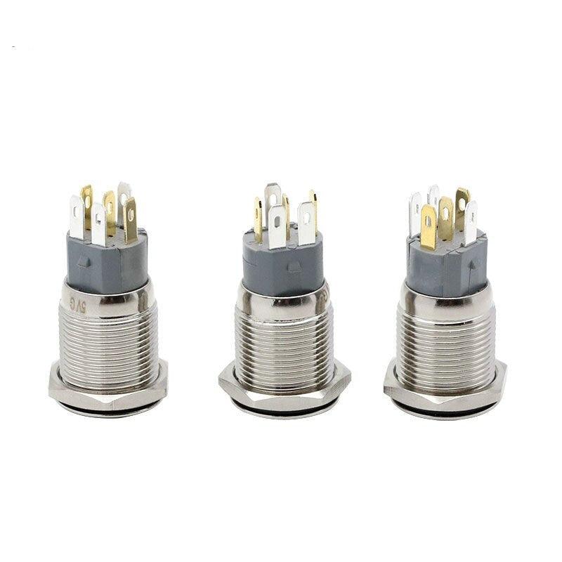 16mm 2 Dual Color RGB LED Light Switch 3-380V.