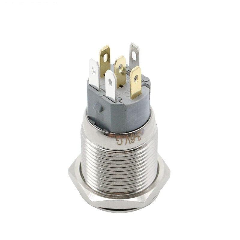 16mm 2 Dual Color RGB LED Light Switch 3-380V.
