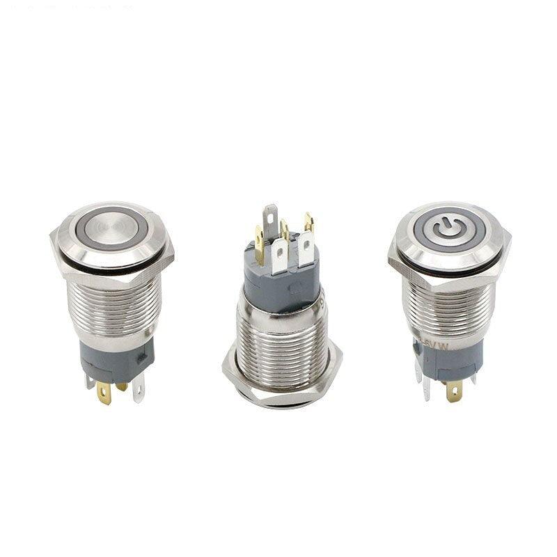 16mm 2 Dual Color RGB LED Light Switch 3-380V.