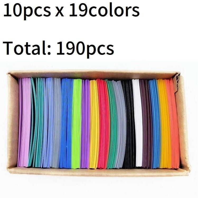 18650 Battery Film Tape PVC Heat Shrink Tube Precut Shrinkable Sleeve 19color A Set Tubing Protect Pipe Cover for Batteries Wrap.
