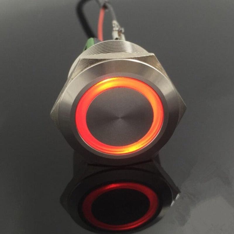 1NO 1NC 25mm Metal Momentary LED Push Button Switch.