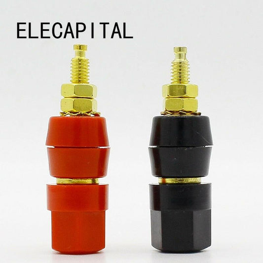 1pair(black+red) Terminals Red Black Connector Amplifier Terminal Binding Post Banana Speaker Plug Jack.