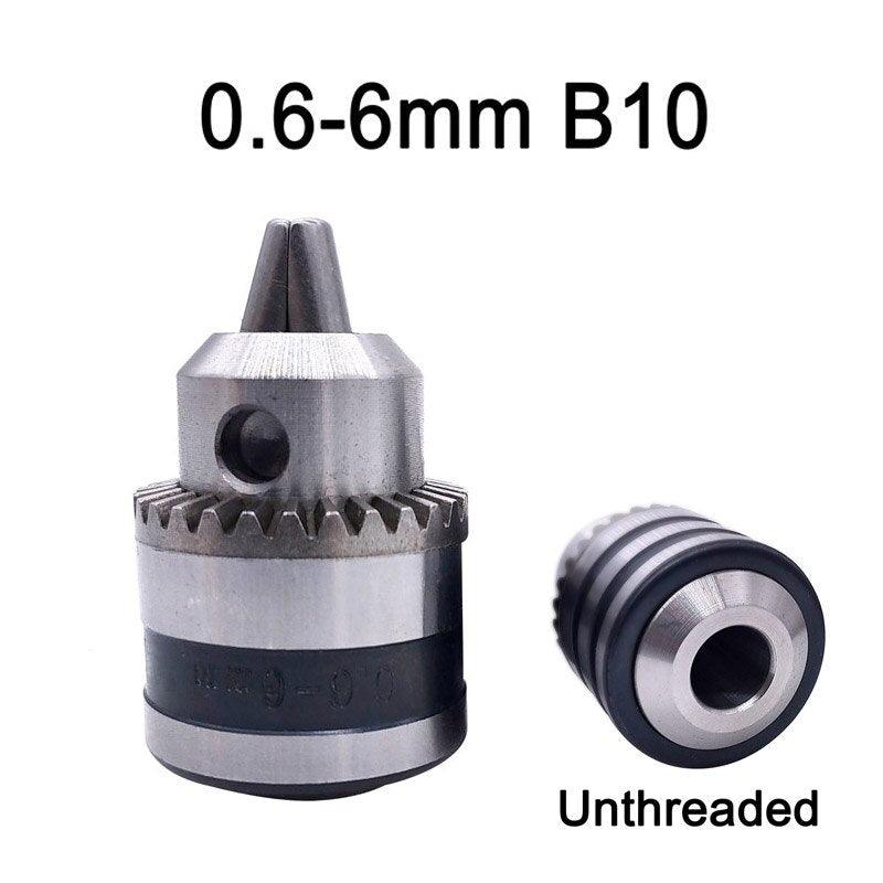 1pcs 0.6-6mm B10 3/8 24UNF Thread Drill Chuck Conversion Drill Chuck Wrench Into Electric Drill Keyless 3 Jaw Chuck.