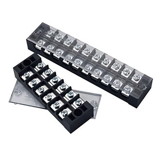 1Pcs Dual Row Barrier Screw Terminal Block Strip Wire Connector 600V 45A 3/4/6/10/12 Positions Optional.