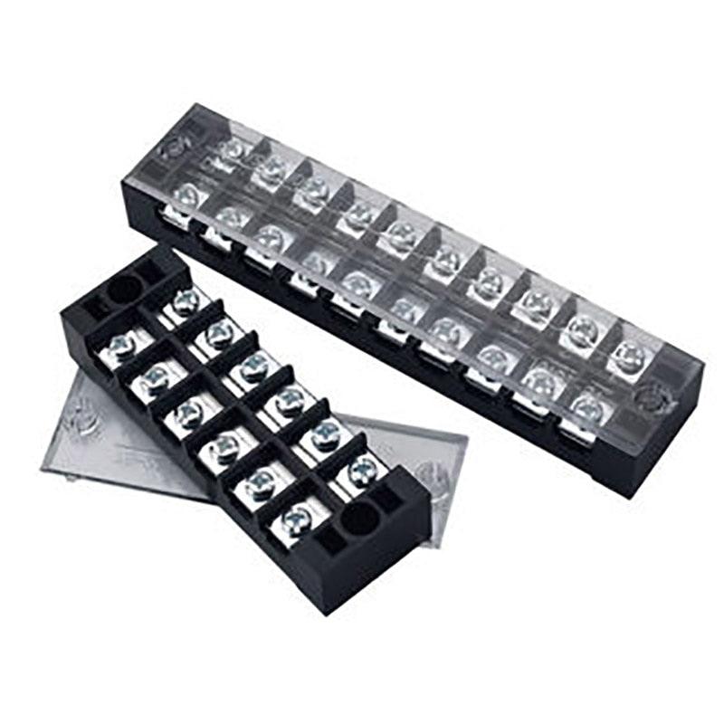 1Pcs Dual Row Barrier Screw Terminal Block Strip Wire Connector 600V 45A 3/4/6/10/12 Positions Optional.