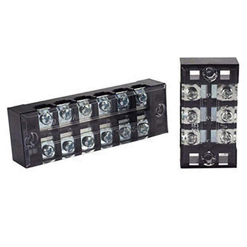 1Pcs Dual Row Barrier Screw Terminal Block Strip Wire Connector 600V 45A 3/4/6/10/12 Positions Optional.