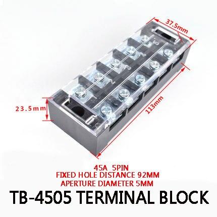 1Pcs Dual Row Barrier Screw Terminal Block Strip Wire Connector 600V 45A 3/4/6/10/12 Positions Optional.