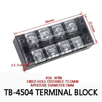 1Pcs Dual Row Barrier Screw Terminal Block Strip Wire Connector 600V 45A 3/4/6/10/12 Positions Optional.
